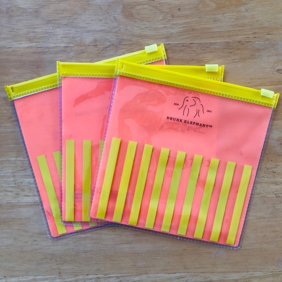Drunk Elephant Handbags - 3 NEW Drunk Elephant PVC Travel Zip Pouches